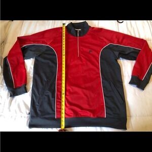Vintage Y2K Nike Red & Gray 1/4 Quarter Zip Pullover Jacket Men's Size XL
